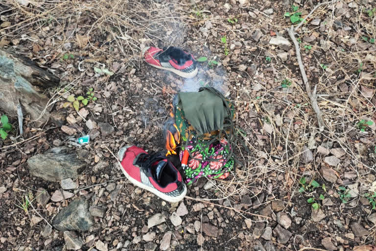 315 bore gun and explosive material recovered from naxalites