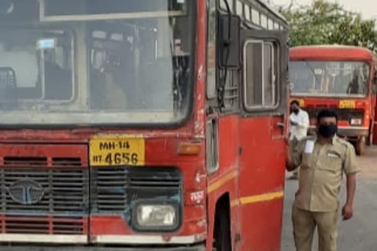 महाराष्ट्र-तेलंगणाचा सिमेवर " लालपरी "