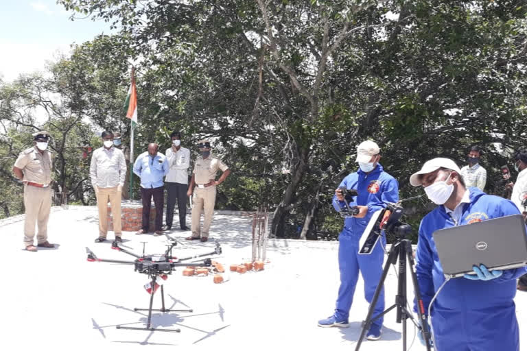 Chintamani police mobilization by drone