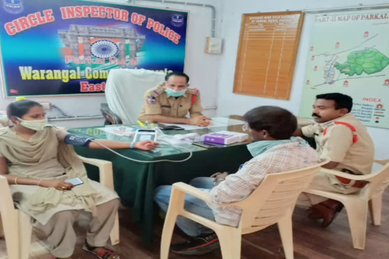 Medical checkups for the police and counseling for rowdy sheeters at shayampet warangal rural