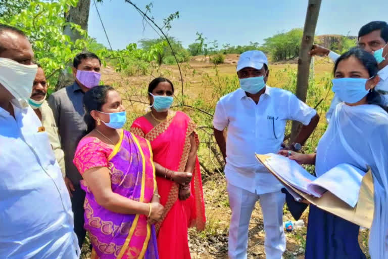 MLA Challa Dharmara Reddy along with Revenue officials inspected the site for construction of government offices and police stations