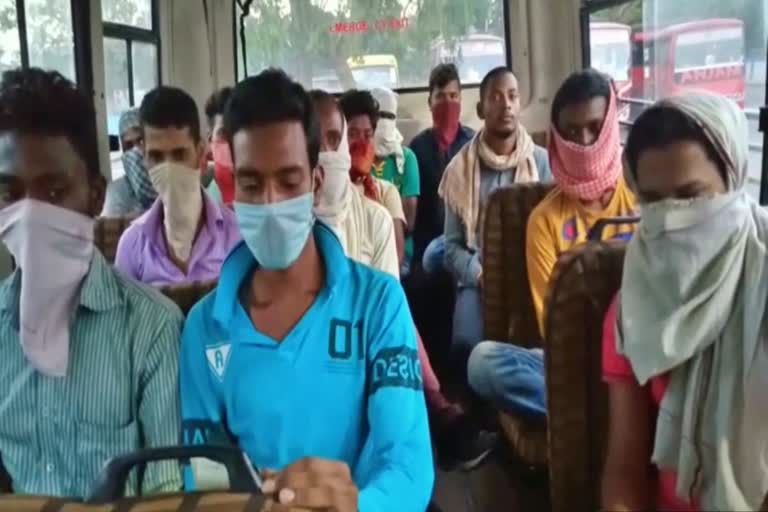 24 migrant laborers stranded in Singrauli in Madhya Pradesh brought back to Ranchi