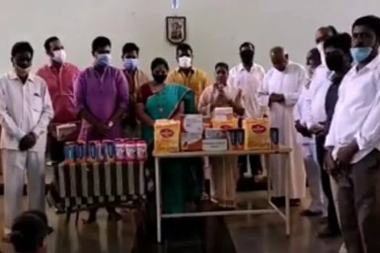 Distribution of Health Kits and Fruits in Rangopal Pate