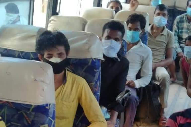 Administration sent injured laborers to their district  in Narsinghpur