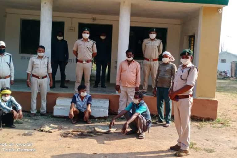 Three accused arrested for hunting wild animals