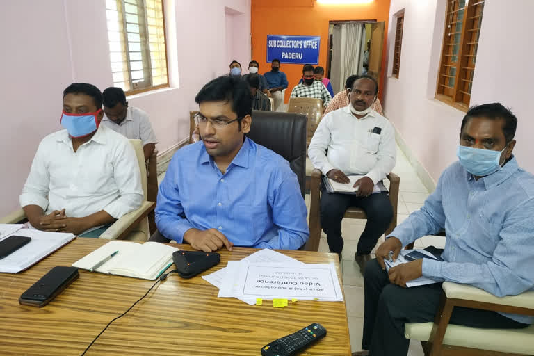 paderu itda po video conference with officers on various topics