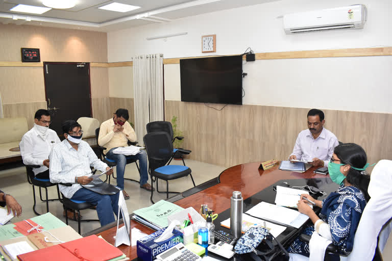 peddapalli collector review meet with officers