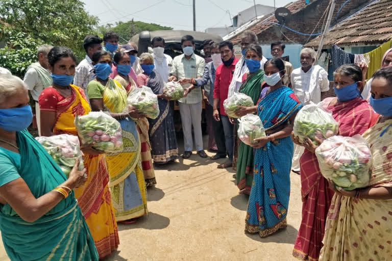 Distribution of essential commodities in various districts throughout the state