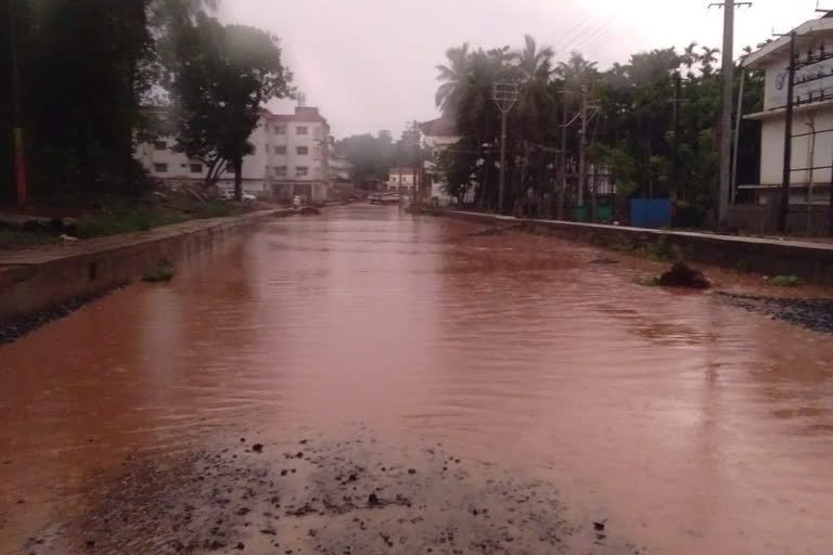 Heavy rain surrounding of Kukke Subramanya