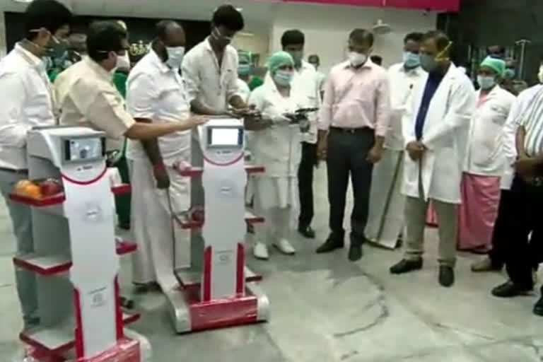 robots introduced in madurai to serve corona patients