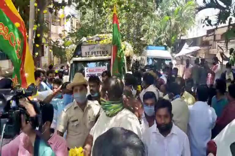 Muthappa Rai dead body transported to Bidadi