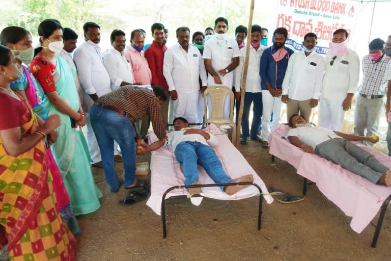 blood donation camp on the occasion of mla rasamayi balakishan birthday