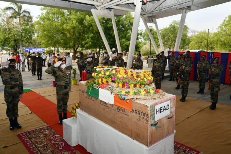 The last rites of the martyred young Ashok Bouchera