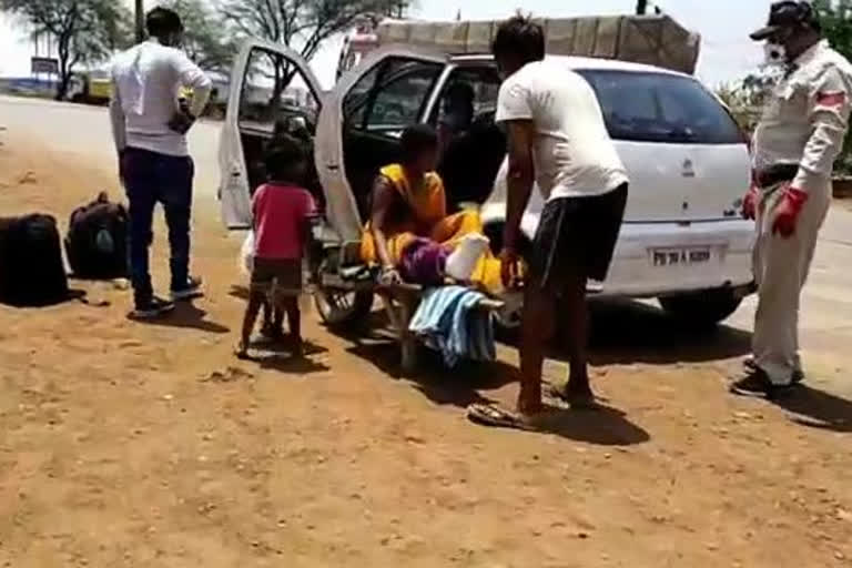 Police constable fed food to laborer family, then left by car in katni