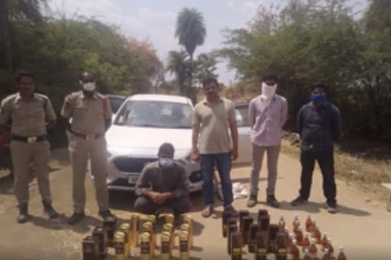 liquor seized krishna dst virulapadu transporting from the state of Telangana