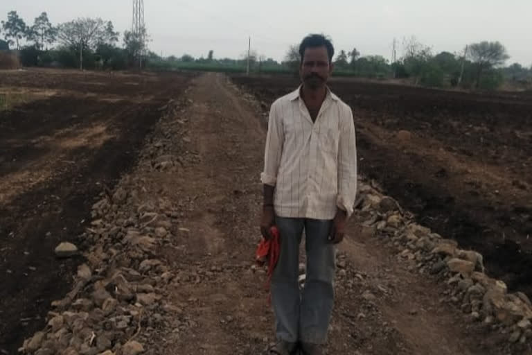 a farmer donated Land for the road in madha