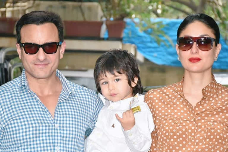 Kareena, Saif, Taimur paint hand prints on canvas