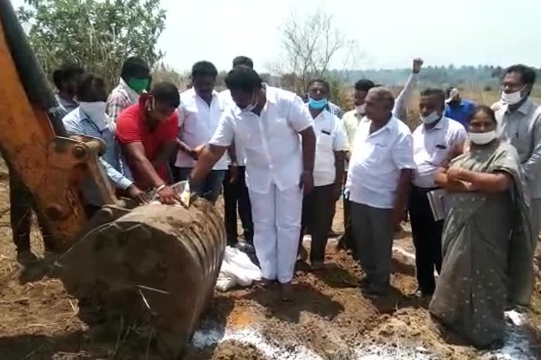 mla started works on  flattening the houses in rally