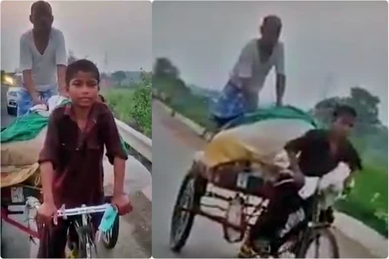 11 years old boy riksha