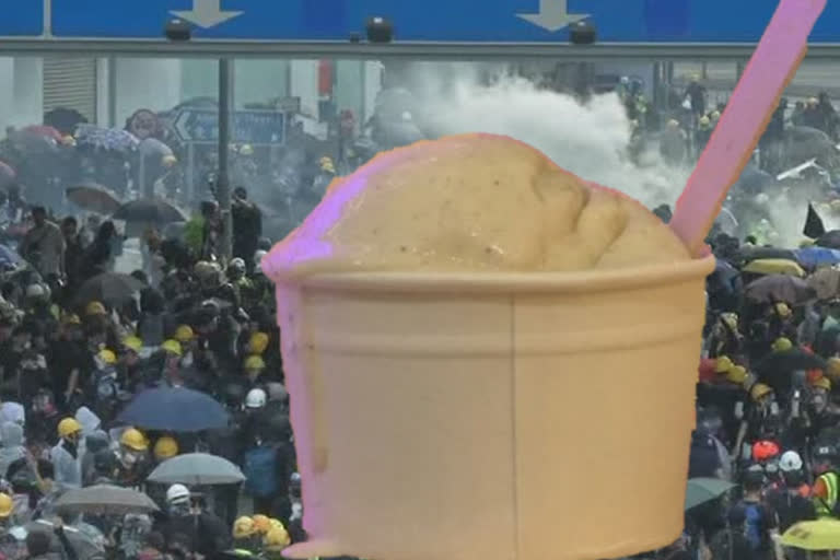 Hong Kong shop offers 'tear gas' flavor ice cream