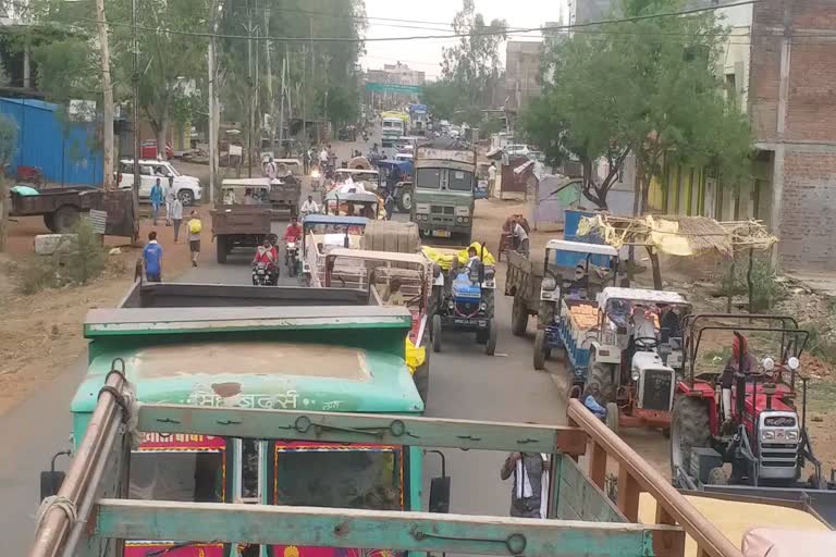 Villagers blocked the road