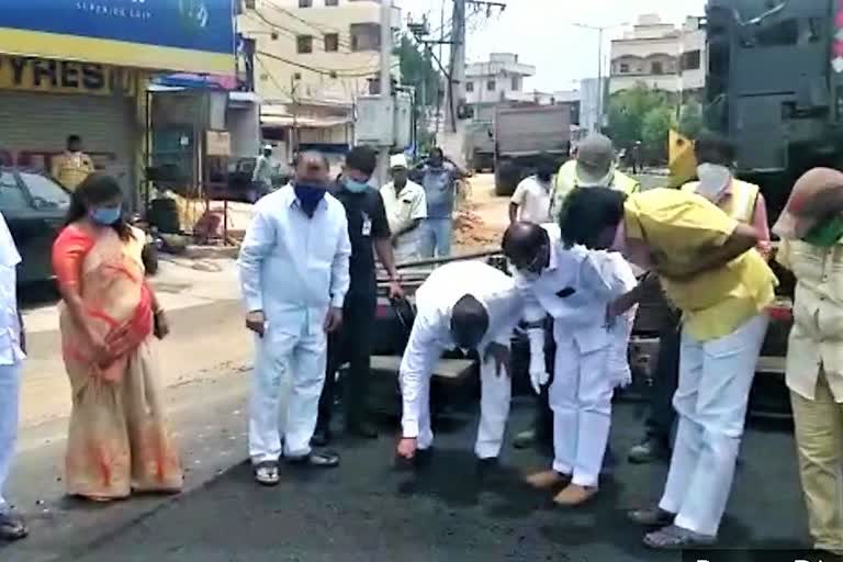 minister-mallareddy-visit-new-road-works-at-rangareddy