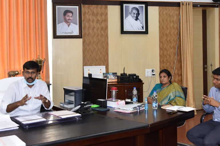 kadapa collector reviews  meeting  about  higreed steel limited works