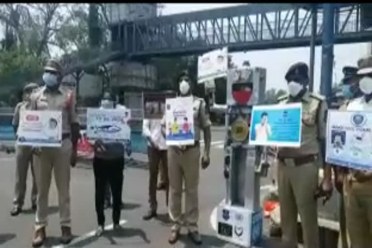 Awareness with Robots for People on Corona virus Outbreak in Hyderabad Panjagutta