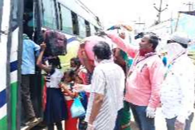 Journalists have helped  Migrant laborers at vizianagaram