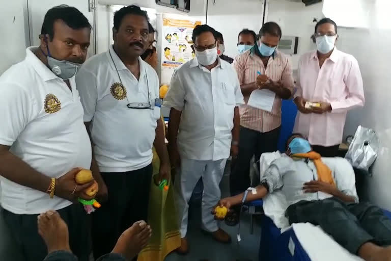 Blood donation camp at Bobbili