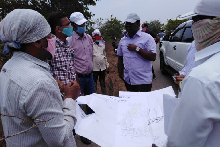 warangal urban district collector inspects government lands