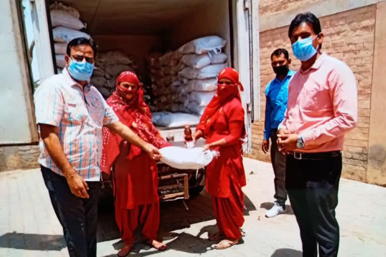 Health department distributed ration kit to ASHA workers in nuh