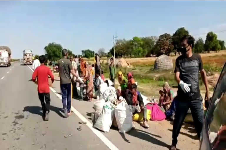 Food fed to migrant laborers