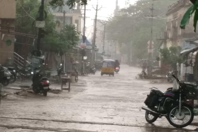 heavy rain in warangal city