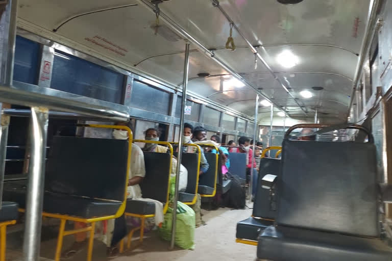 police provided the bus for immigrants in anakapalli