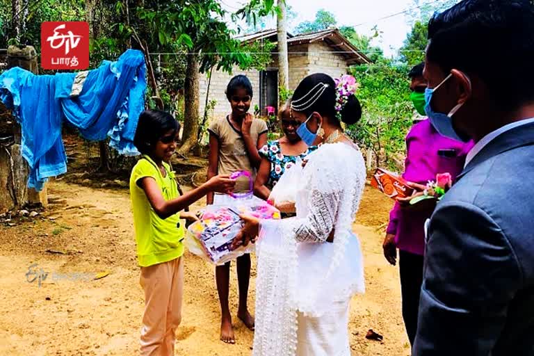 sri lanka couples unique marriage  unique marriage in sri lanka amid lockdown  couples unique marriage during coronavirus lockdown  newlyweds cancel wedding party in sri lanka  கொழும்பு காதல் தம்பதி  ஊரடங்கில் கல்யாணம் செய்த ஸ்ரீலங்கா தம்பதி  ஸ்ரீலங்கா காதல் தம்பதி