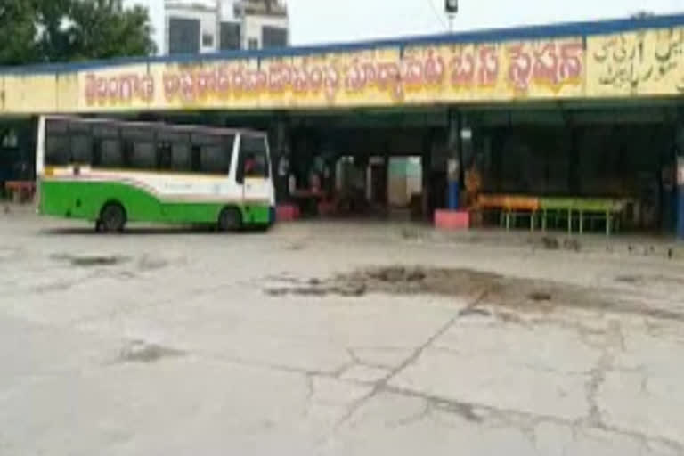 TSRTC buses on the road after 57 days of lock down in Suryapeta District