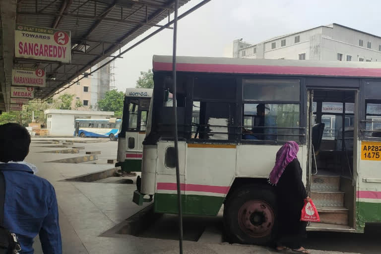 tsrtc run buses in  telangana