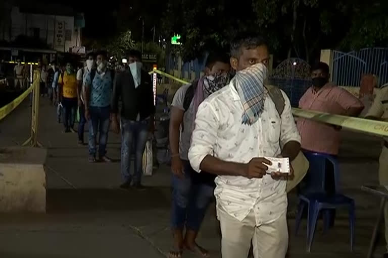 Evacuation of Migrant Workers by Shramik Train in Ongole