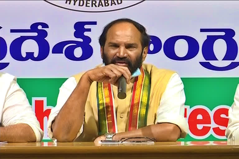 PCC CHIEF UTTAM KUMAR REDDY TALK ABOUT POTHIREDDYPADU ISSUE IN GANDHI BHAVAN