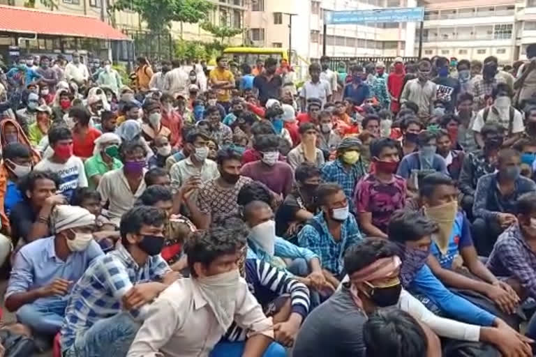 Immigrant workers strike in Mangalore