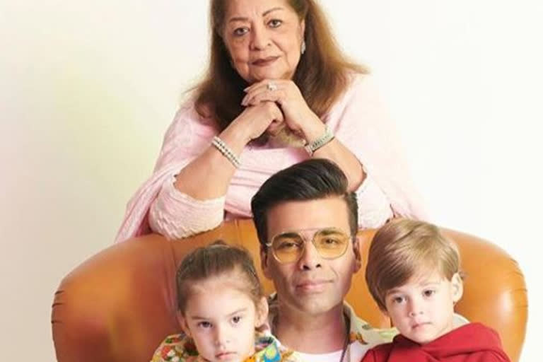 karan johar mother