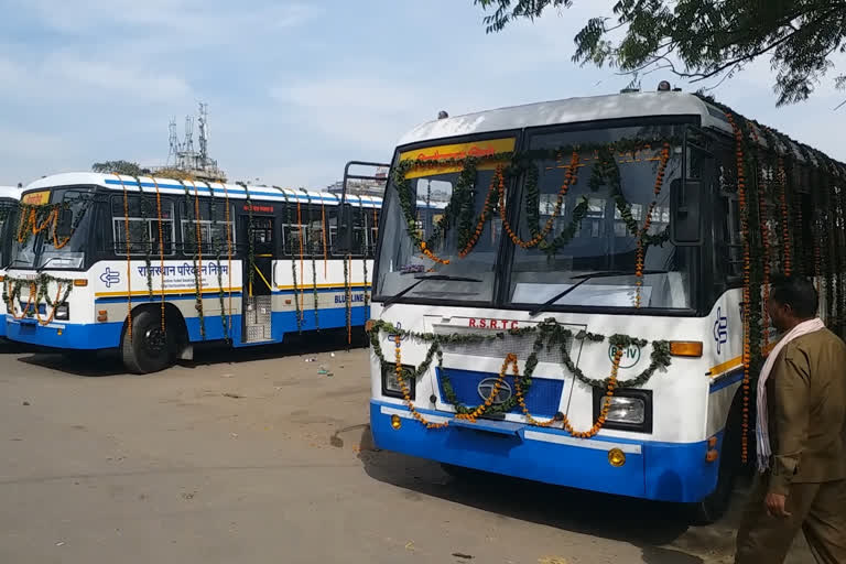 राजस्थान रोडवेज की बस, Rajasthan Roadways Bus, Bus service for workers