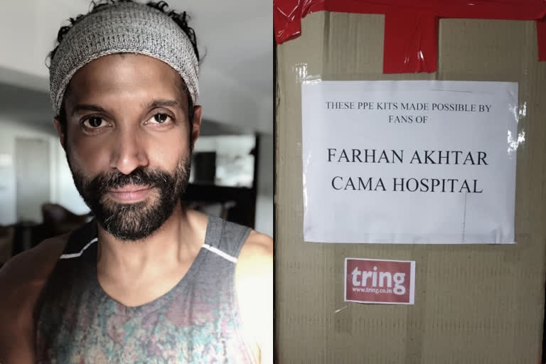 farhan akhtar PPE kits, ETVbharat