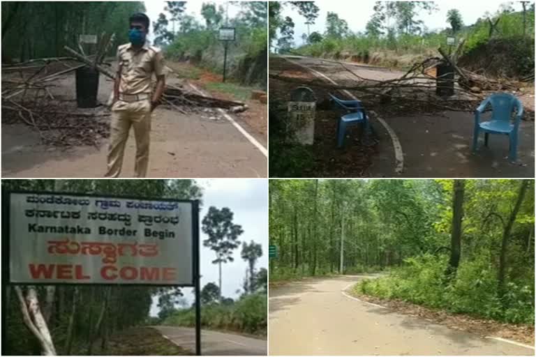 police duty in kasaragod news  kasaragod police check post  dhelampadi police checkpost news  അതിർത്തികളിലെ പൊലീസ് ഡ്യൂട്ടി  കാസർകോട് ദേലംപാടി  കർണാടക വനംവകുപ്പ് ചെക്ക് പോസ്റ്റ്