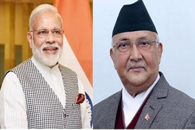 Indian Prime Minister Narendra Modi and Nepal PM KP Sharma Oli (file photo)