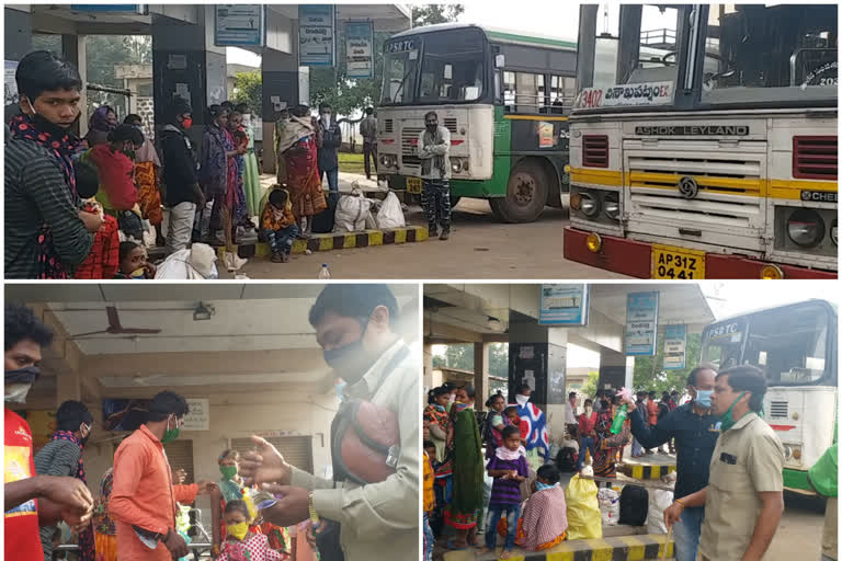 buses started at paderu rtc depo