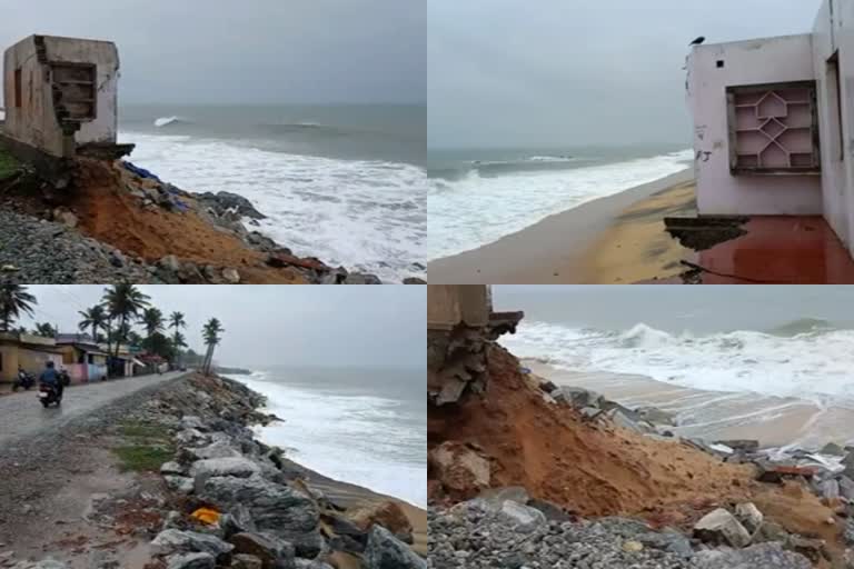 high energy swell waves in kollam kollam coastal area news കൊല്ലത്ത് കടല്‍ക്ഷോഭം രൂക്ഷം കൊല്ലം തീരദേശം മുണ്ടയ്ക്കൽ, കാക്കത്തോപ്പ് കളീയിക്കൽ കാലാവസ്ഥ നിരീക്ഷണ കേന്ദ്രം കടല്‍ക്ഷോഭം