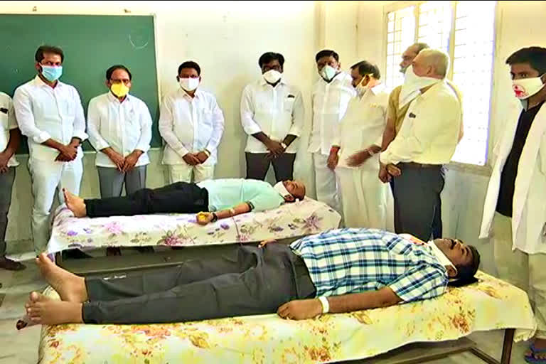 blood camp for talasemia victims started by minister puvvada ajay kumar