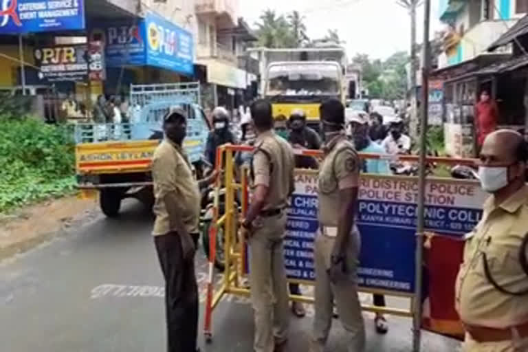 പാറശ്ശാല അതിർത്തി ചെക്ക് പോസ്റ്റ് പാറശ്ശാല പളുകളിൽ തമിഴ്നാട് പോലീസ് നെയ്യാറ്റിൻകര ഡിവൈഎസ്പി തമിഴ്‌നാട് അതിര്‍ത്തിയില്‍ സംഘര്‍ഷം kerala tamil nadu police news parassala vellarada road